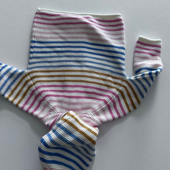 Joules Conway Zip Through Knit Rainbow Stripe Hooded Jacket 0-3M - Picture 5 of 5